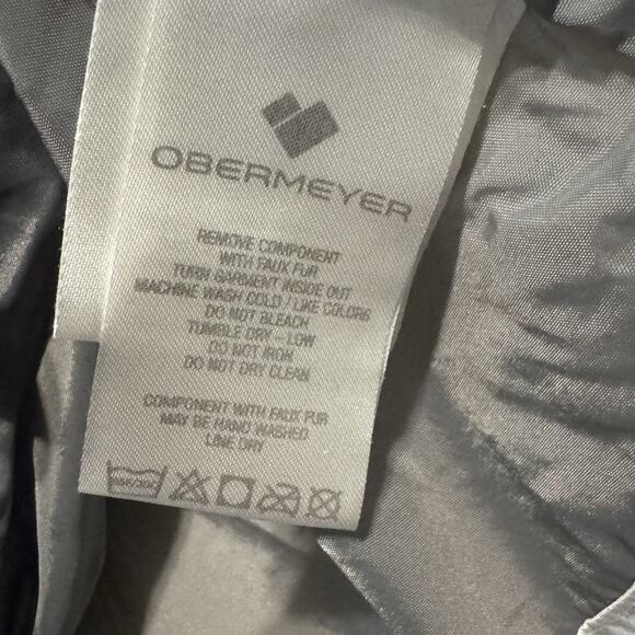 Obermeyer Girls' Leia Insulated Ski Snow Jacket Coat Teen M 10/12 White/gray/bla - Picture 6 of 16